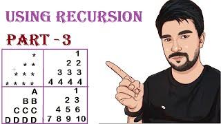 Draw Pattern Using Recursion Function CODE In JAVA  Part 3 | CodeWithNaval