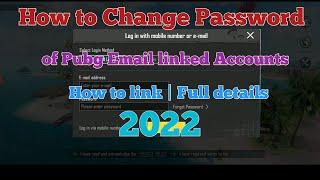 How to Change Password of Pubg Email linked Account | How to link | Full details 2022 MR IHSAN