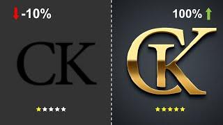 CK logo in adobe Illustrator Tutorial |  How to Create Logo 