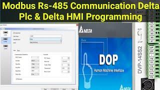 Modbus Rs-485 Communication Delta Plc & Delta HMI Programming