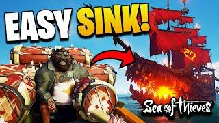 HOW to EASY SINK The Burning Blade in Sea of Thieves Season 13