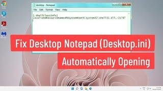 Fix Desktop Notepad (Desktop.ini) Automatically Opening Windows 11/10 Startup