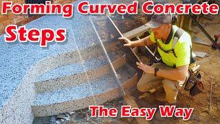 Forming Curved Radius Concrete Stairs