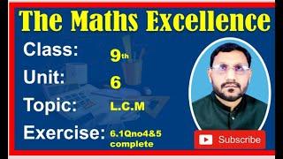 Class  9th  | Lecture  no 38 | Unit no 6 | Exercise no 6.1 | Q # 4& 5 (All Parts)