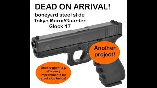 Tokyo Marui steel slide Glock 17 gen 3, boneyard. Fixing & efficiency improvements #airsoft #glock