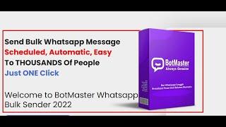 Botmaster Feature || Bulk WhatsApp Business Sender 2022