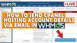 [LIVE] How to send cPanel hosting account details via email in WHMCS?