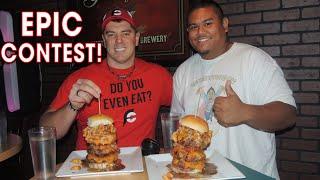 Ultimate Burger EATING CONTEST vs Wayne Algenio!!