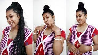 Two types top bun hair style || most requested video || puja Creation 99