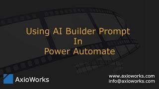 AI Builder - Using Prompt In Power Automate