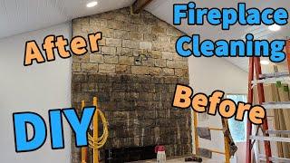 Cleaning Soot Off Fireplace Stone and Brick