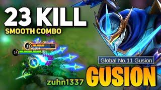 23 KILL! Gusion Best Build 2023 [ Gusion Gameplay Top Global ] By zhun1337 - Mobile Legends