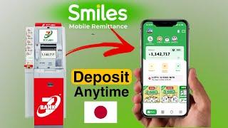 How to deposit money smile app using 7-Eleven atm in japan smile remittance