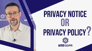  GDPR privacy policy OR privacy notice