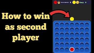 connect 4 how to win a second player