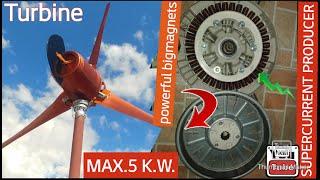 BIG WIND TURBINE 5 K.W.FROM LG WASHING MACHINE MOTOR.