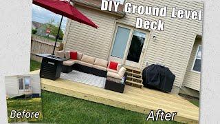 Easy DIY floating ground level deck for beginners