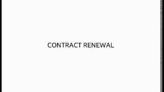 Latest contract renewal process