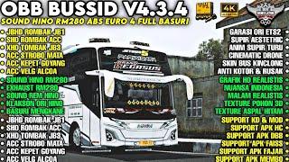 OBB BUSSID V4.3.4 SOUND HINO RM280 ABS EURO 4 | BUS FULL ACC | GRAFIK HD4K ETS2 | Bussid v4.3.4