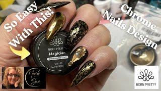 Christmas New Year Nails | Chrome And Born Pretty Stamping Top Coat (Easy Beginners Nails!)