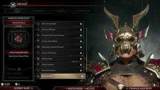 Mortal Kombat 11 Customize Shao Kahn Weapons and Helm