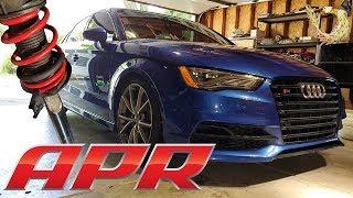 QUICK DIY How to install: Audi S3 Lowering Springs (APR) [Project: BluBae]