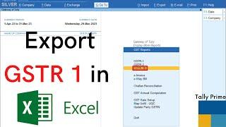 How to Export GSTR 1 From Tally Prime in Excel | How to Export GSTR 1 from Tally  in Excel Hindi me.