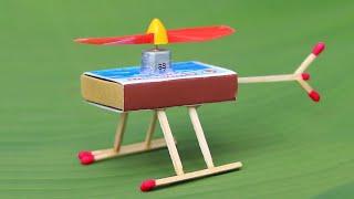 How To Make MatchBox Helicopter Drone | Science Experiment Project