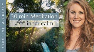 30 minute Breathing Meditation - 15 mins guided, 15 mins stillness - Deep Calm