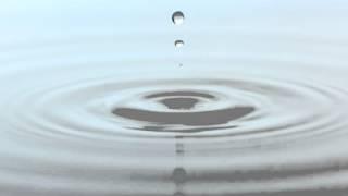 slow motion rippling water droplets