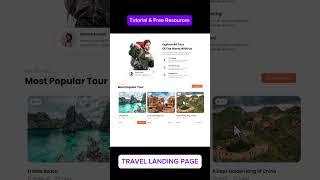 Travel Landing Page | Figma Tutorial #uidesign #uitrends #design #webdesign #figmatutorial