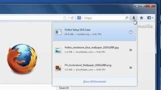 Find and manage downloaded files in Firefox