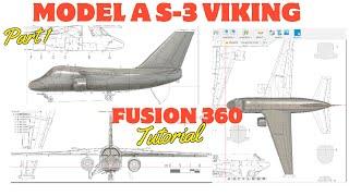 Can you model a S-3 Viking jet? Learn how in this video. Fusion 360 Tutorial CAD Beginner to advance