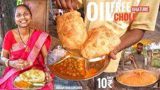 10₹/- Only | Cheapest Food Of India | Oil Free Chole Bhature | Street Food India