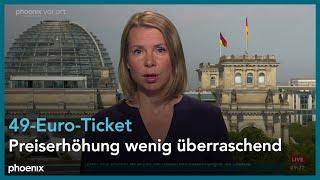 phoenix nachgefragt mit Helene Bubrowski zum 49-Euro-Ticket am 10.07.24