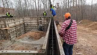 Hidden concrete safe room #concrete #concretepumping #construction #homebuilding