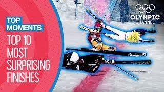 Top 10 Surprise Finishes of All Time at the Winter Olympics | Top Moments