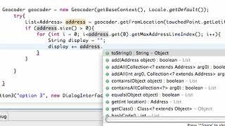 Android Application Development   137   Geocoding a Location for an Address