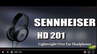 Sennheiser HD 201 headphones.