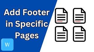 how to add footer in certain pages in word