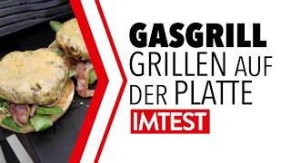 Burger grillen mit Gas: Gusseisenplatte // IMTEST