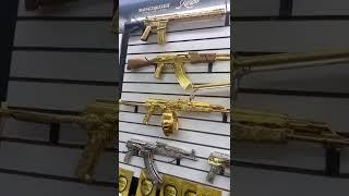 mariustacticals 24k gold Ak 47 ️️#usa #luxury #pewpew #223 #ak47 #firearms #556 #ammo #tactical