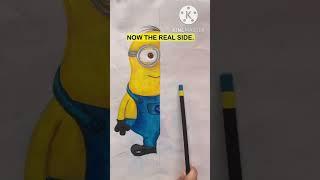 DISNEY VS REALISM MINION | @juliagisella | #shorts #art