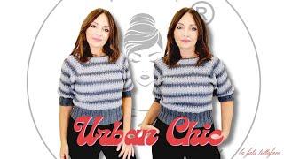 "Reinventa il crochet: La maglia 'Urban Chic' a righe – un top down rivoluzionario"