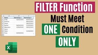 Excel FILTER Function - Meet ONE Condition ONLY - Strict OR Logic