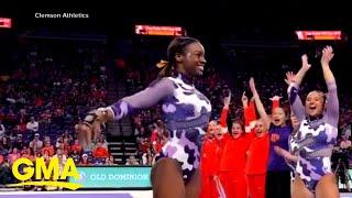 Clemson gymnast goes viral for landing 1st Biles skill in NCAA gymnastics history