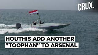 After "Toophan -1", Houthis Flex New "Toophan al-Mudammer" Drone Boat With Strike On Red Sea Ship