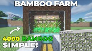 Minecraft Automatic Bamboo Farm 1.21 Simple Starter Farm