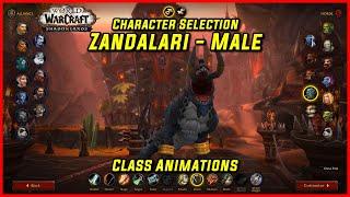 WoW Class Animations - Zandalari Troll Male - WoW Shadowlands Character Creation Screen