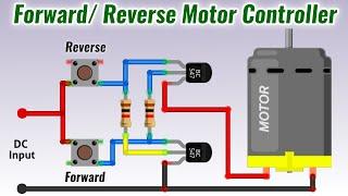 Simple motor controller with Forward Reverse with bc547 transistor